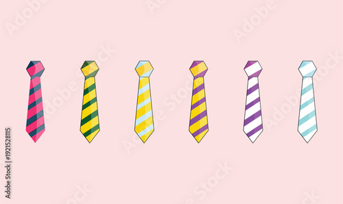 Colorful tie vector design