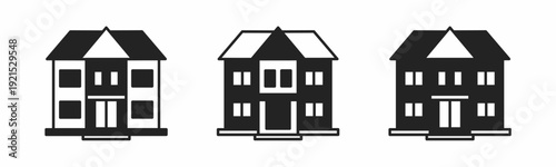 School icon on white background. Vector logo school illustration.