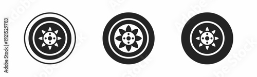 Velg icon on white background. Vector logo velg illustration.