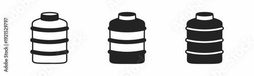 Water reservoir icon on white background. Vector logo water reservoir illustration.