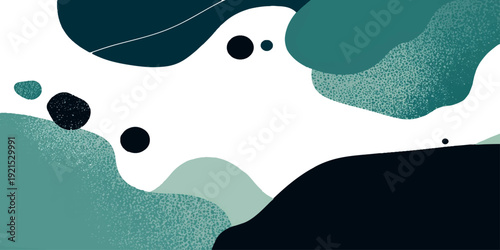 A cute black and white fish illustration featuring a fun cartoon whale and dolphin character design for marine nature art