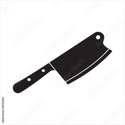 Cleaver silhouette icon vector flat design.