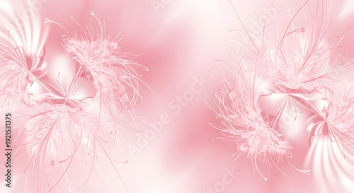 Happy mother's day wishes with beautiful pink flowers and bows