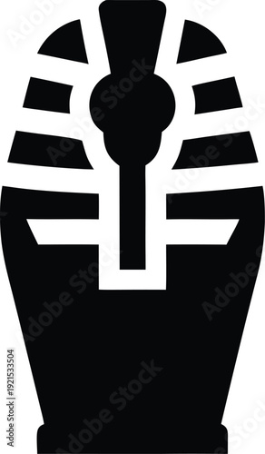 sarcophagus silhouette Black silhouette vector illustration on transparent background