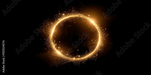 A burning number 0 and fiery number eight glow like a solar eclipse against the dark atmosphere of a starry galaxy in this creative space astronomy illustration