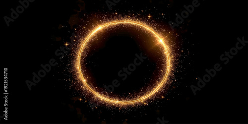 A fiery number eight glows like a solar ring against the dark galaxy, circling a black eclipse in a glowing cosmic design that unites fire number zero with the deep blue of the night universe