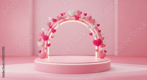 Happy mother's day pink floral arch for mom celebration