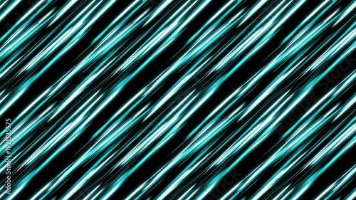 This immersive seamless looping abstract background displays smooth, glowing teal diagonal lines in fluid motion. Excellent for video intros, outros, or as a sleek video underlay or overlay.