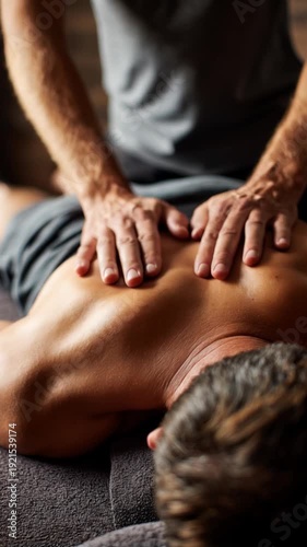 Relaxing back massage technique providing therapeutic relief, enhancing wellness, and promoting relaxation through skilled hands and soothing techniques for health improvement.