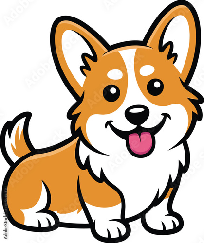 Cute cartoon a illustrator vector Welsh Corgi