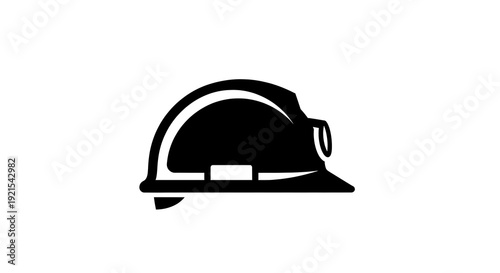 Black silhouette of a hard hat.