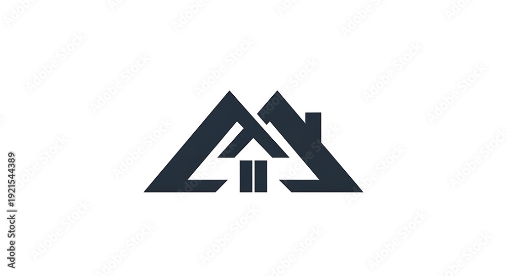 Fototapeta premium House Roof Triangle Abstract Logo Design.