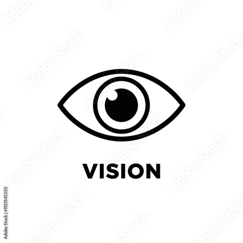 Vision Eye Icon Logo Vector – Minimal Black Eye Symbol for Branding and Identity Design