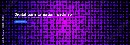 Dots Geometric Pattern Background Texture for Digital Art, Data Science, AI Tech, Medical, Fintech, Biotech Graphic Design Forum Conference BG. Modern Halftone Circle Gradient. Vector Illustration