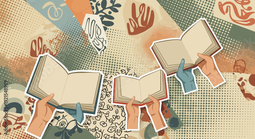 hands holding books, reading, education, knowledge, learning, literature