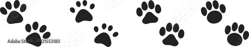猫・犬の足跡のイラスト　かわいい肉球の素材