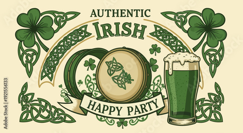 Irish Beer Happy Party Celebration.