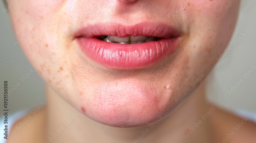 Fototapeta premium Understand and Manage Angular Cheilitis – Targeted Relief for Corner of Mouth Inflammation, Irritation, and Discomfort