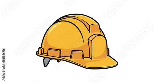 Yellow Hard Hat Safety Helmet.