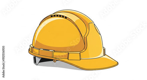 Yellow Hard Hat Safety Helmet.