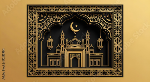 Wallpaper Mural Premium black and gold luxury decorative background. Torontodigital.ca