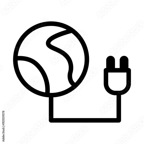 unplug line icon