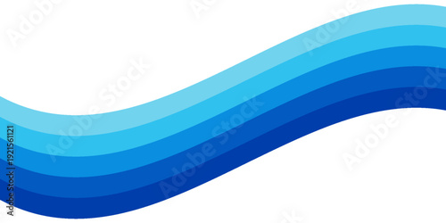 Blue river ocean wave layer vector background vector