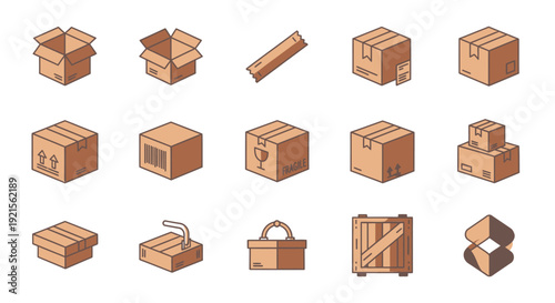Collection of Various Wooden Crates and Boxes.