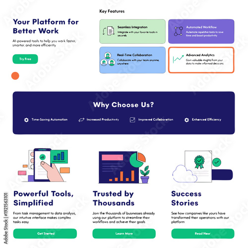 New platform features colorful graphics and charts