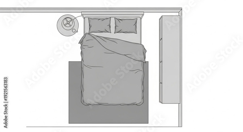 Bedroom Furniture Layout Interior Design.