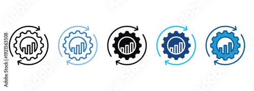 Optimization Icon Set Multiple Style Of