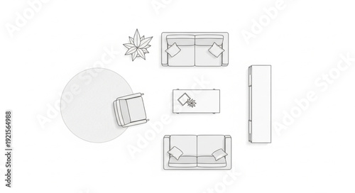 Blueprint Architectural Floor Plan Design.