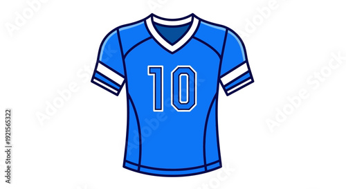 Blue Jersey with Number Ten Front.