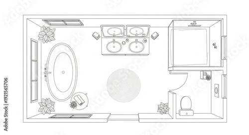 Black and White Floor Plan Design.