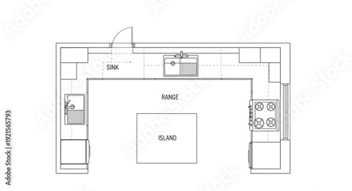 Black and White Floor Plan Diagram.