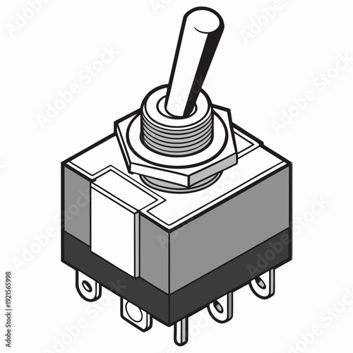 Wallpaper Mural Micro Toggle Switch Vector Icon Detailed Minimal Hardware Design Torontodigital.ca