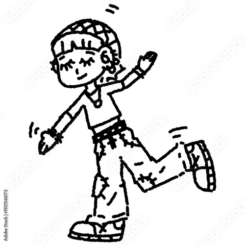 dancing standing girl