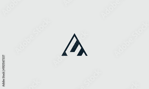 Free Download Abstract minimalist mountain peak logo design concept integrating modern geometric shapes and clean typography elements - GFXLoad