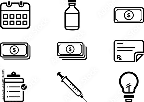 Essential Healthcare Finance Management and Planning Icons