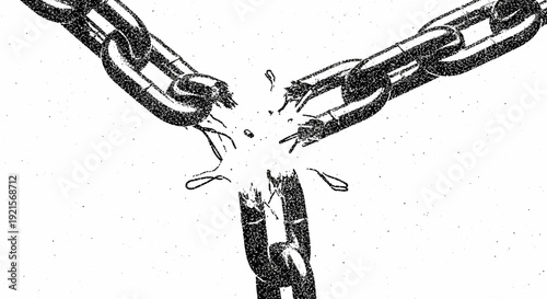 broken chain, freedom, breaking free concept