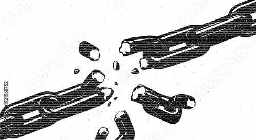 broken chain, freedom, breaking bonds, concept