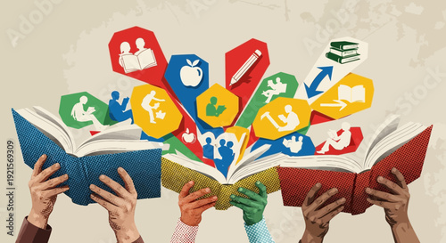 education concept, books and knowledge, learning and teaching