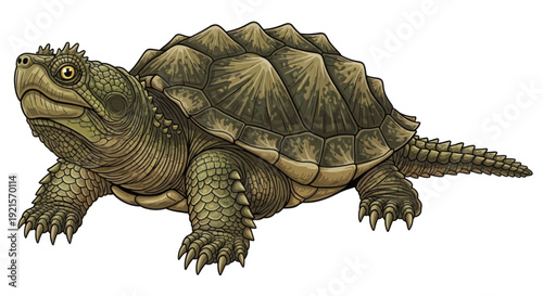 vector of a turtle isolated on white