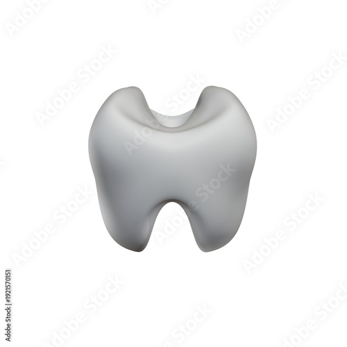 3D tooth isolated on white background