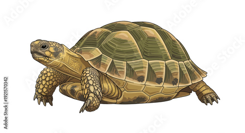 vector of a turtle isolated on white