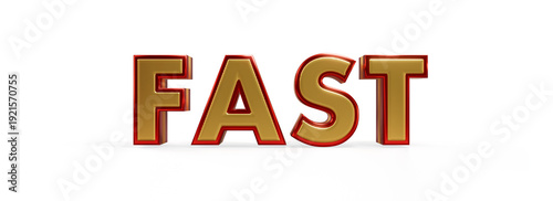 Decorative elegant Metallic 3d text 