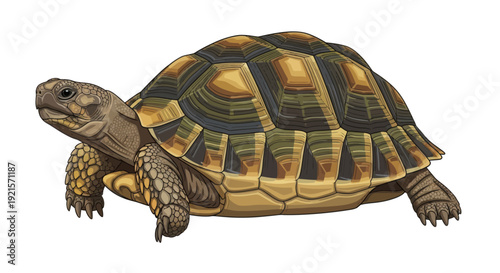 vector of a turtle isolated on white