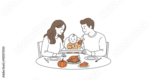 Couple Enjoying Thanksgiving Dinner Together.