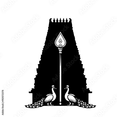 Murugan Colorful Vector Art logo Tamil