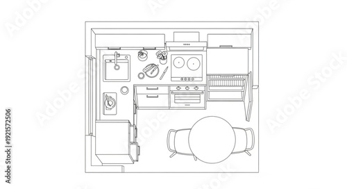 Detailed Architectural Floor Plan Diagram.